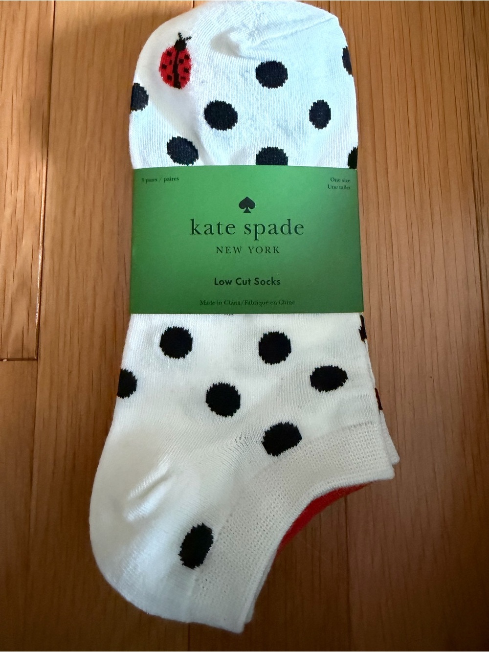 Kate Spade  3 pk women’s different low cut socks size 4-10 NWT